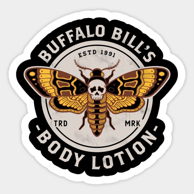 Buffalo Bill's Body Lotion - Vintage Distressed Horror Sticker by Nemons